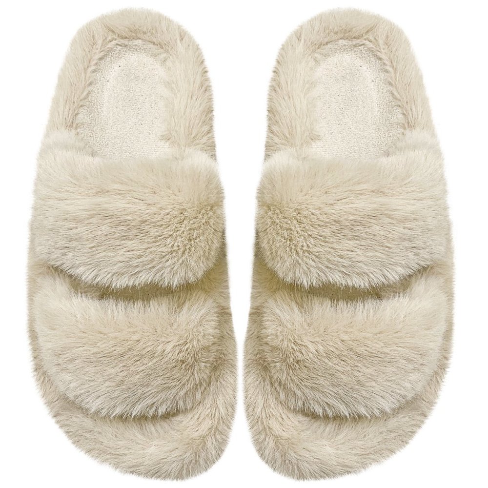 B. Encore Slippers for Woman. Soft Indoor Outdoor Open Toe Winter Slippers